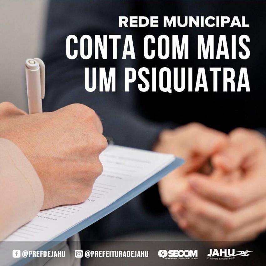 MAIS UM MÉDICO PSIQUIATRA NA REDE PÚBLICA DE SAÚDE
