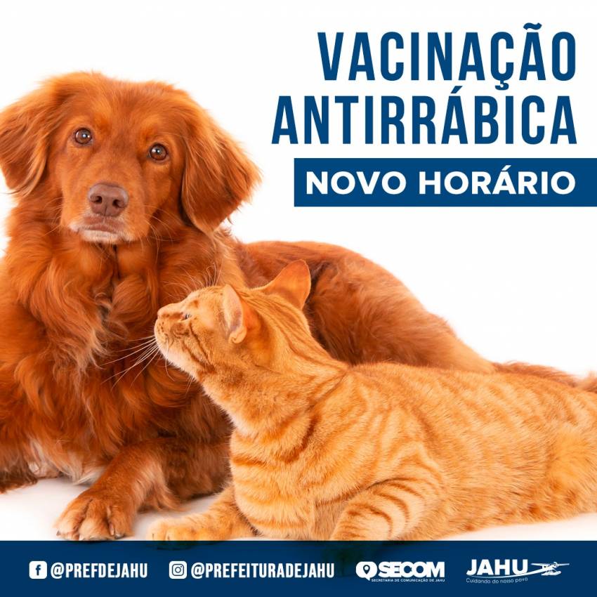 CLÍNICA VETERINÁRIA MUNICIPAL TEM NOVO HORÁRIO DE VACINAÇÃO