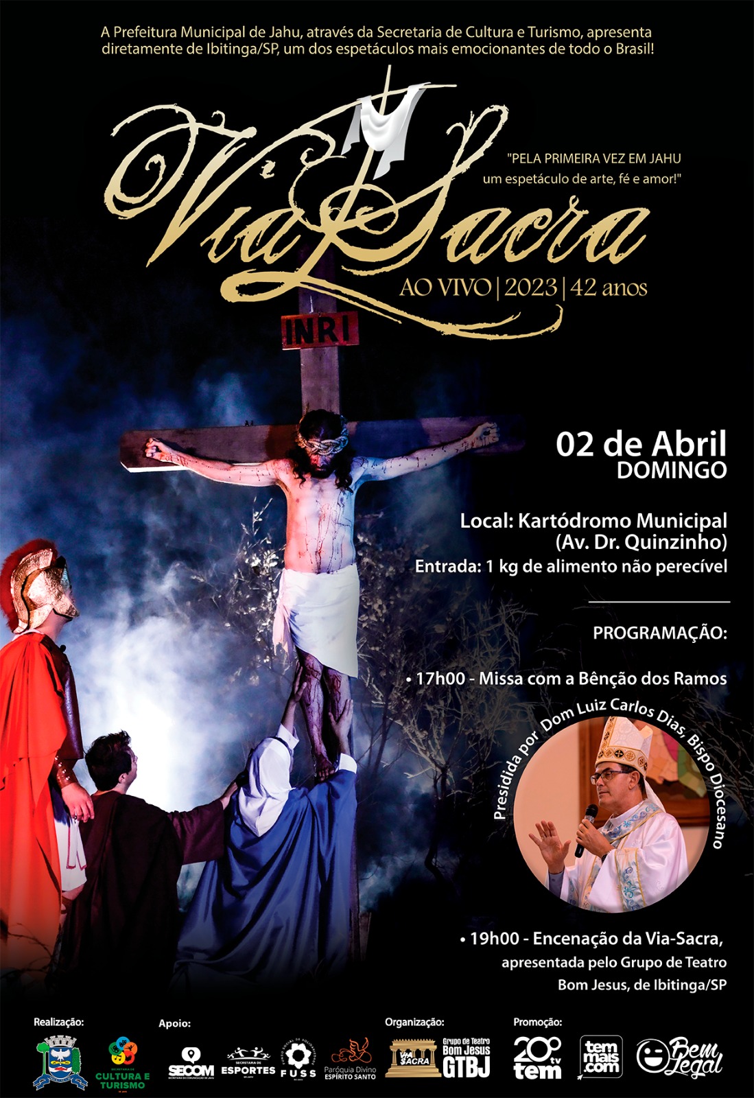 DOMINGO: VIA SACRA AO VIVO