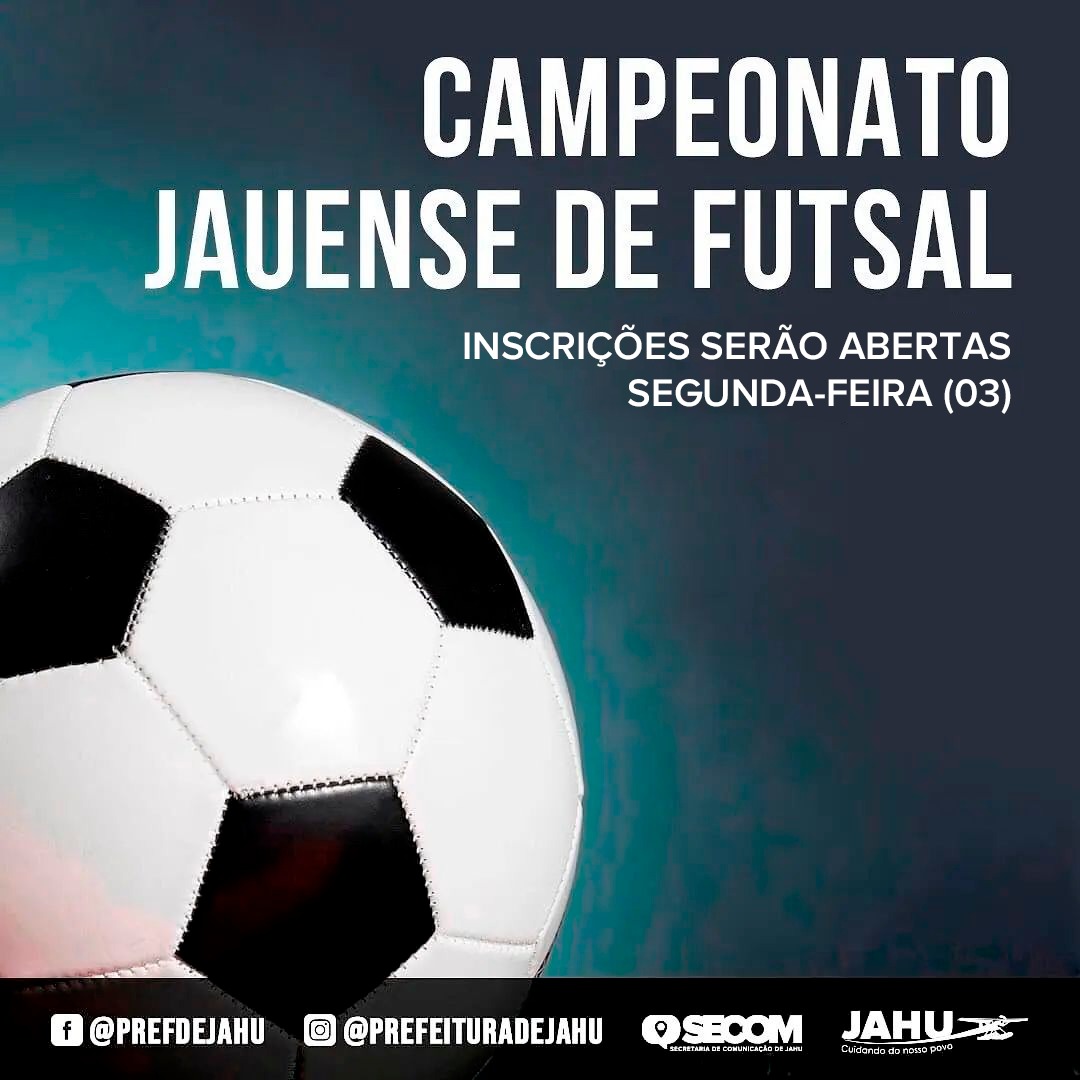 INSCRIÇÕES PARA O CAMPEONATO JAUENSE DE FUTSAL DA 3ª DIVISÃO SERÃO ABERTAS SEGUNDA-FEIRA (03)