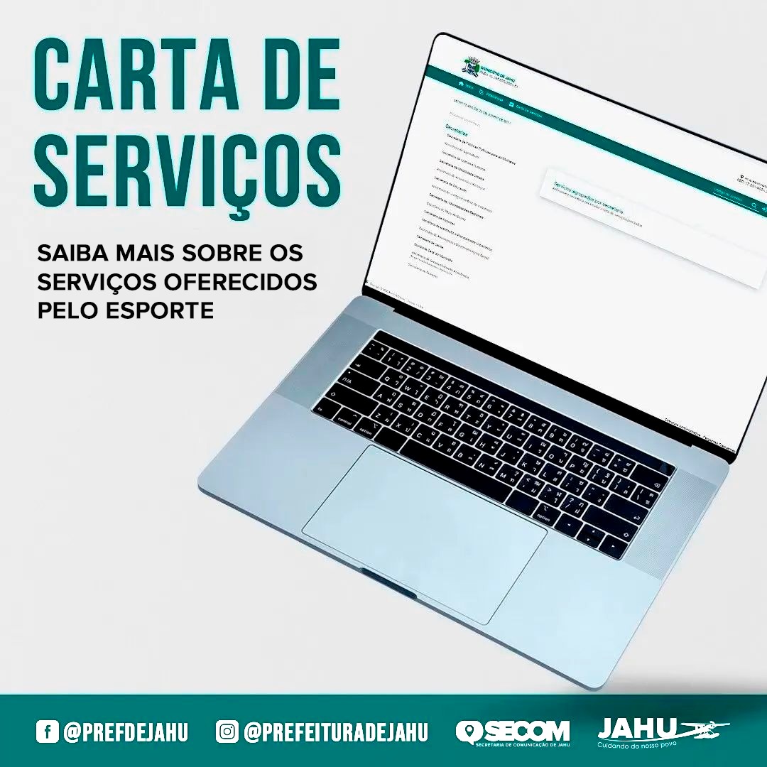 QUER SABER MAIS SOBRE OS SERVIÇOS OFERECIDOS PELA SECRETARIA DE ESPORTES? ACESSE A CARTA DE SERVIÇOS!