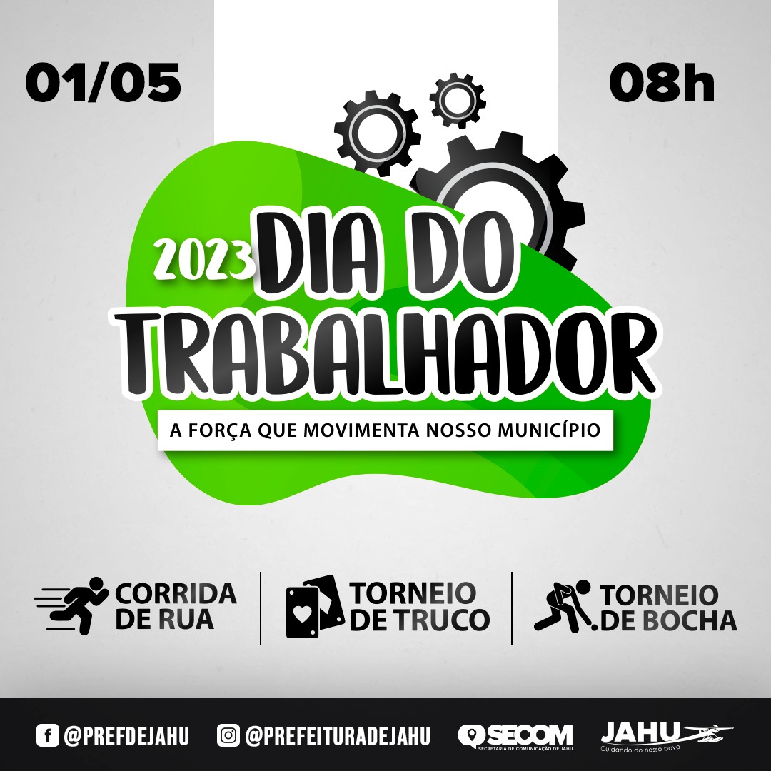 PREFEITURA ORGANIZA EVENTOS EM COMEMORAÇÃO AO DIA DO TRABALHADOR