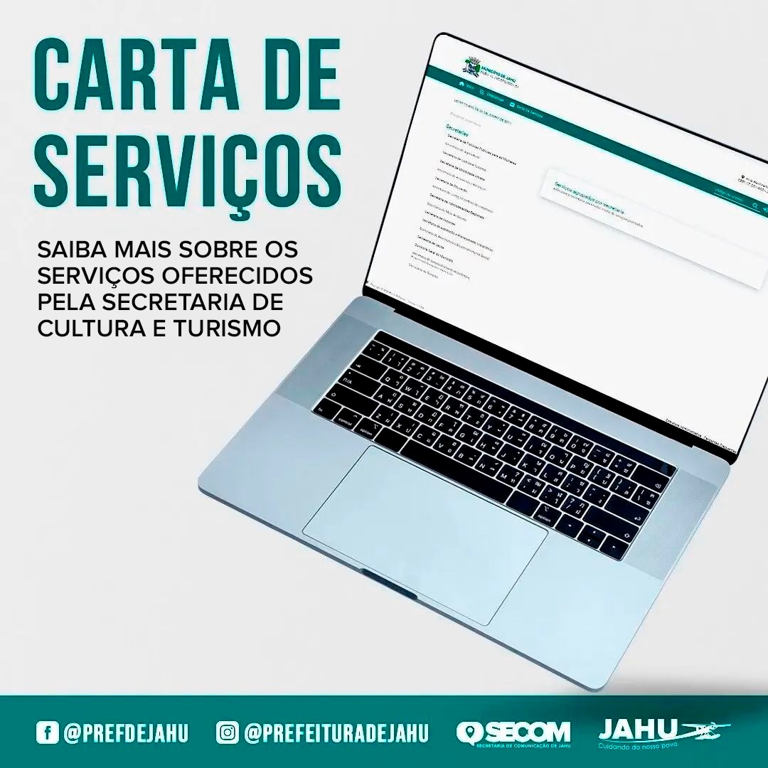 CARTA DE SERVIÇOS: SAIBA MAIS SOBRE OS SERVIÇOS DA SECRETARIA DE CULTURA E TURISMO