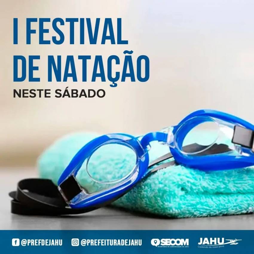 FESTIVAL DE NATAÇÃO ACONTECE NESTE SÁBADO