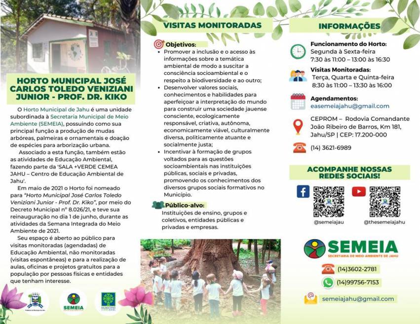 VOCÊ CONHECE O HORTO MUNICIPAL?