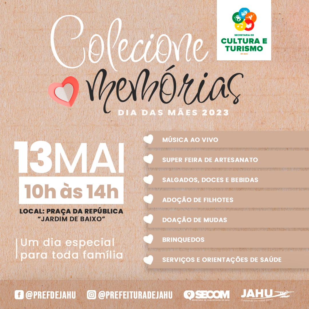 É AMANHÃ | Dia das mães no Jardim de Baixo