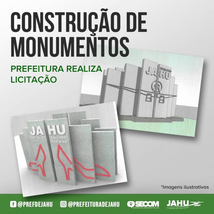 PREFEITURA REALIZA LICITAÇÃO PARA CONSTRUÇÃO DE MONUMENTOS NA ENTRADA DA CIDADE