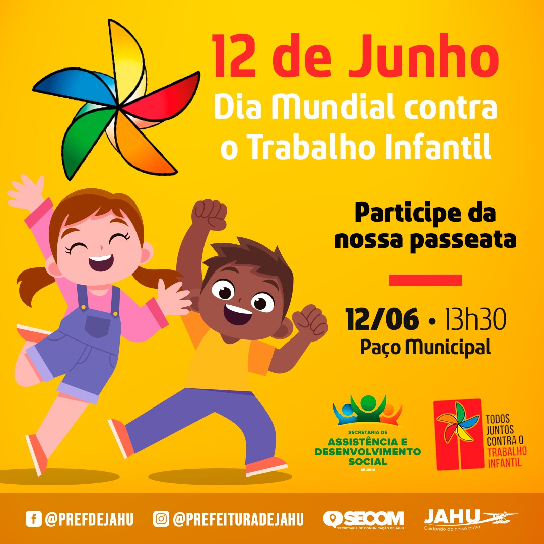 CAMINHADA MARCA O DIA DE COMBATE AO TRABALHO INFANTIL
