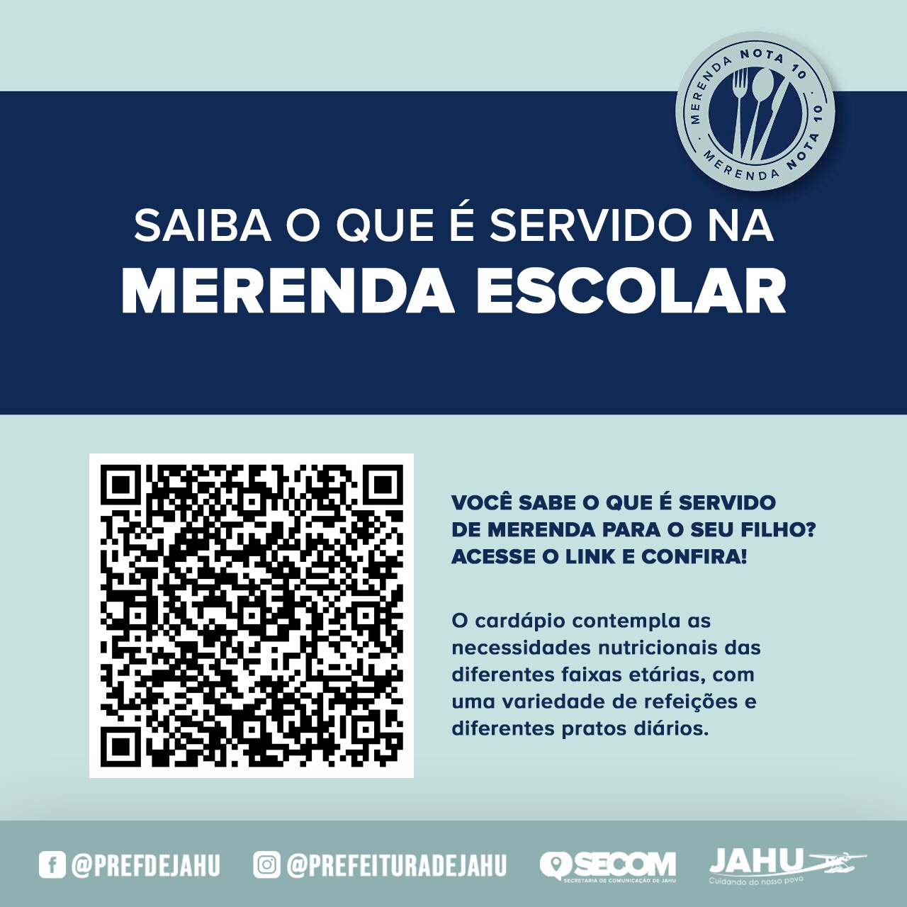 SAIBA O QUE É SERVIDO NA MERENDA ESCOLAR!