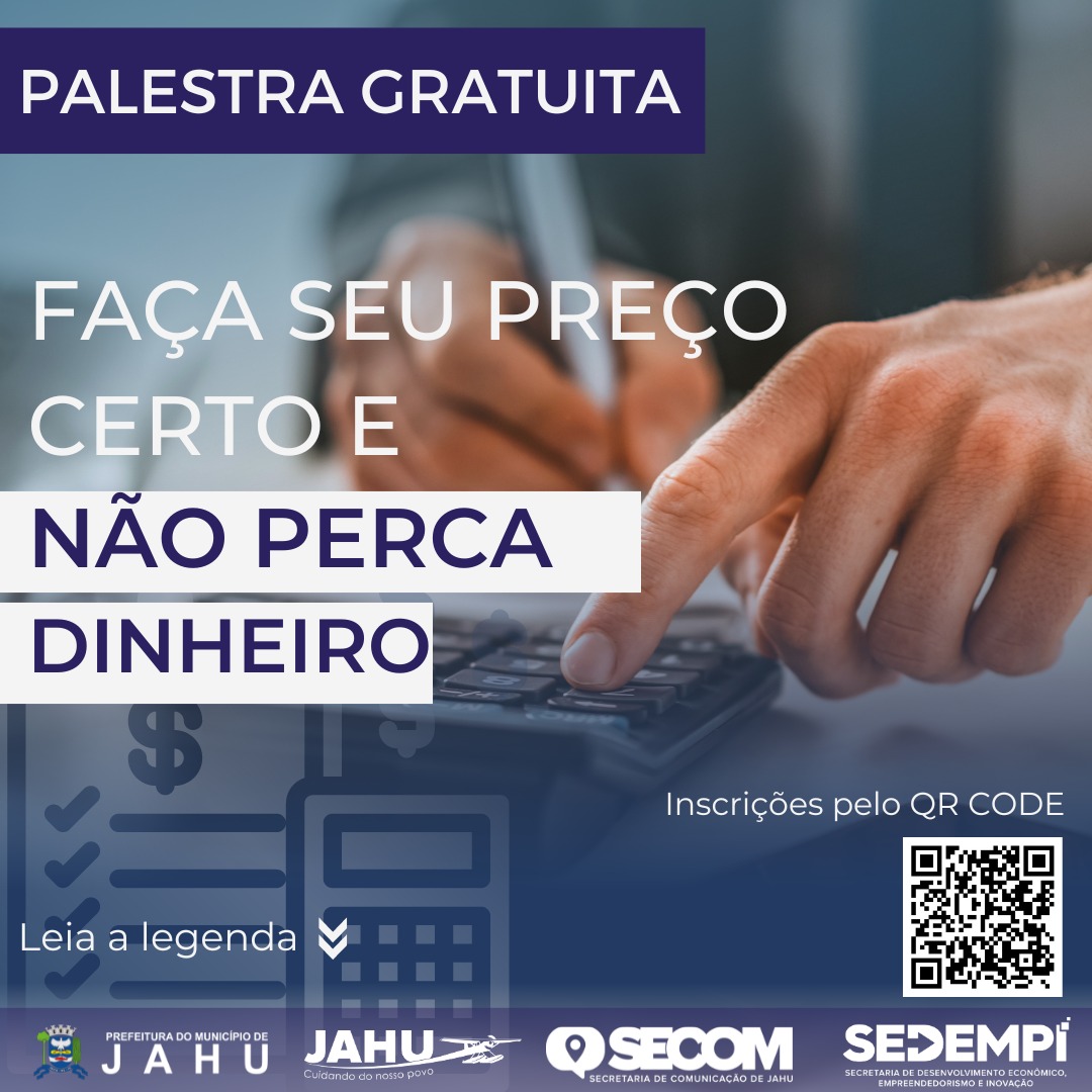 PREFEITURA OFERECE PALESTRA SOBRE PRECIFICAÇÃO DE PRODUTOS
