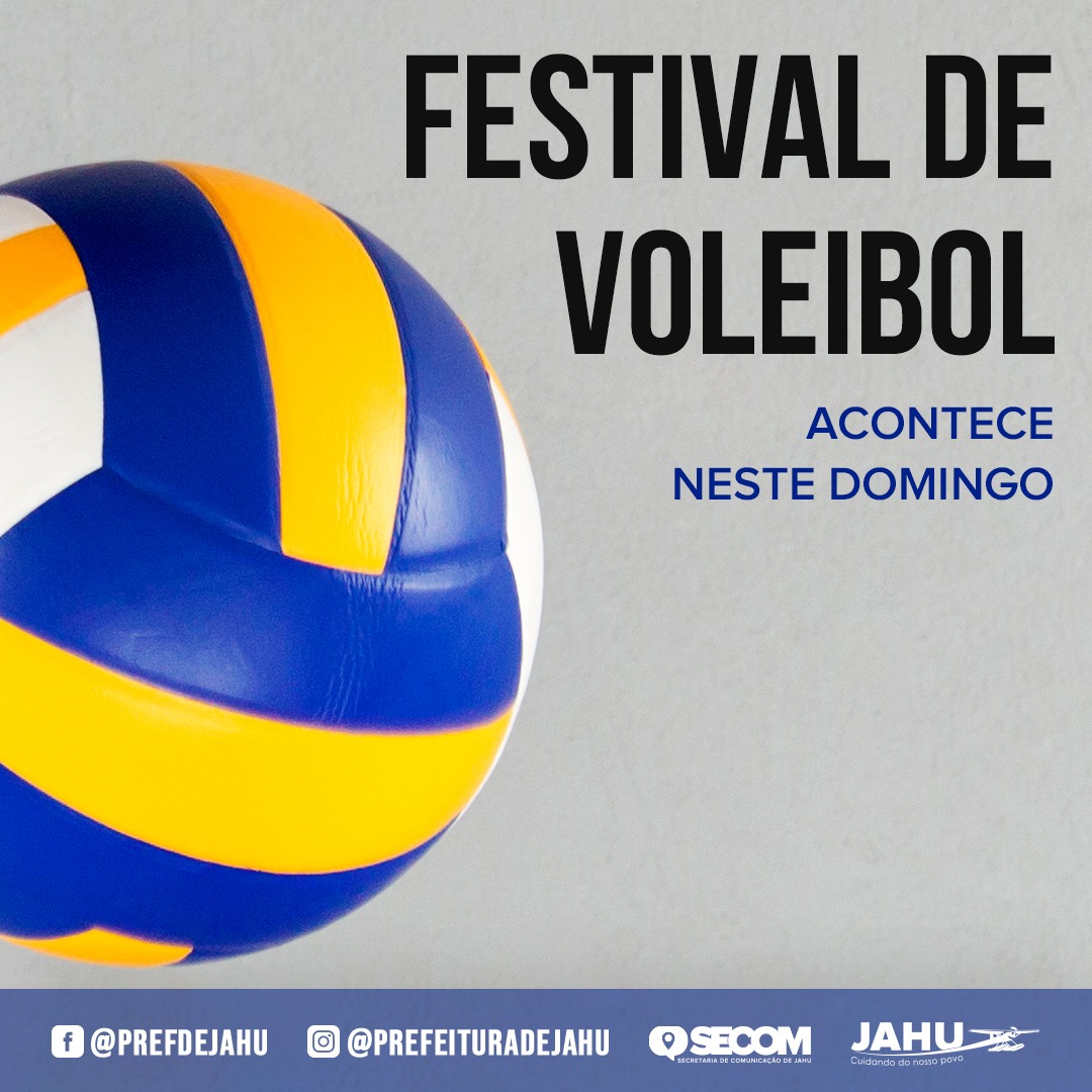 FESTIVAL DE VOLEIBOL ACONTECE NESTE DOMINGO