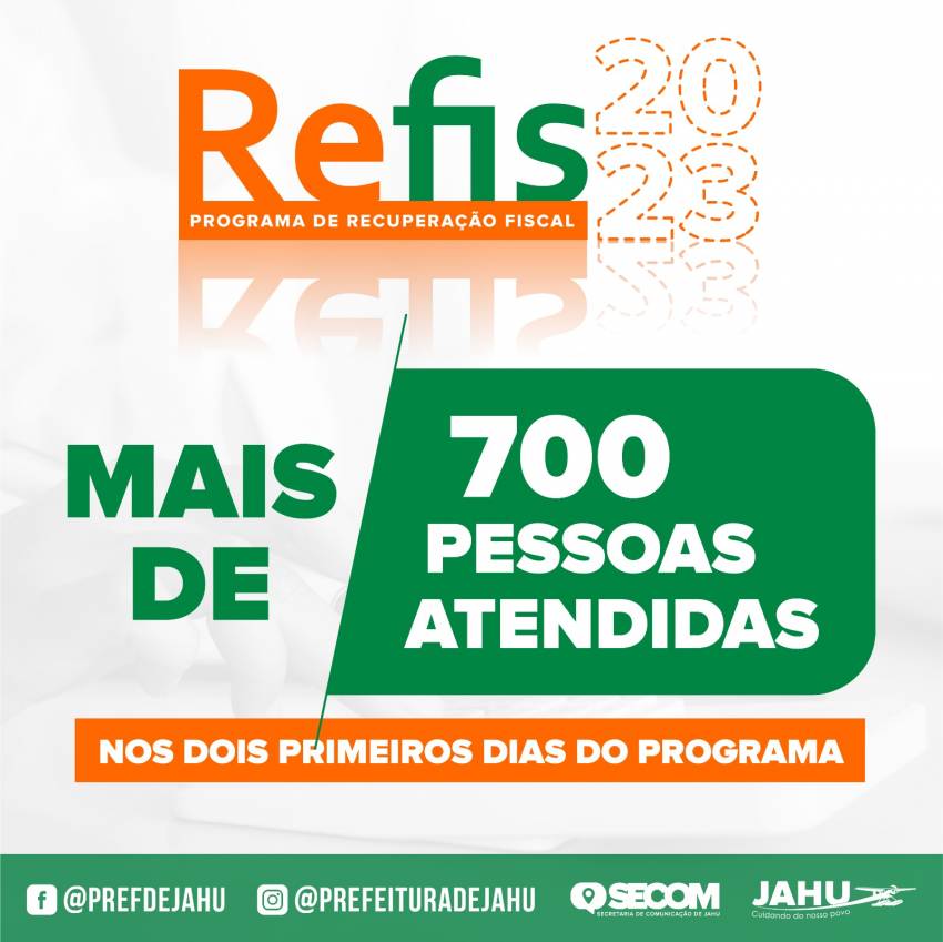 REFIS 2023: MAIS DE 700 PESSOAS ATENDIDAS NOS DOIS PRIMEIROS DIAS DO PROGRAMA