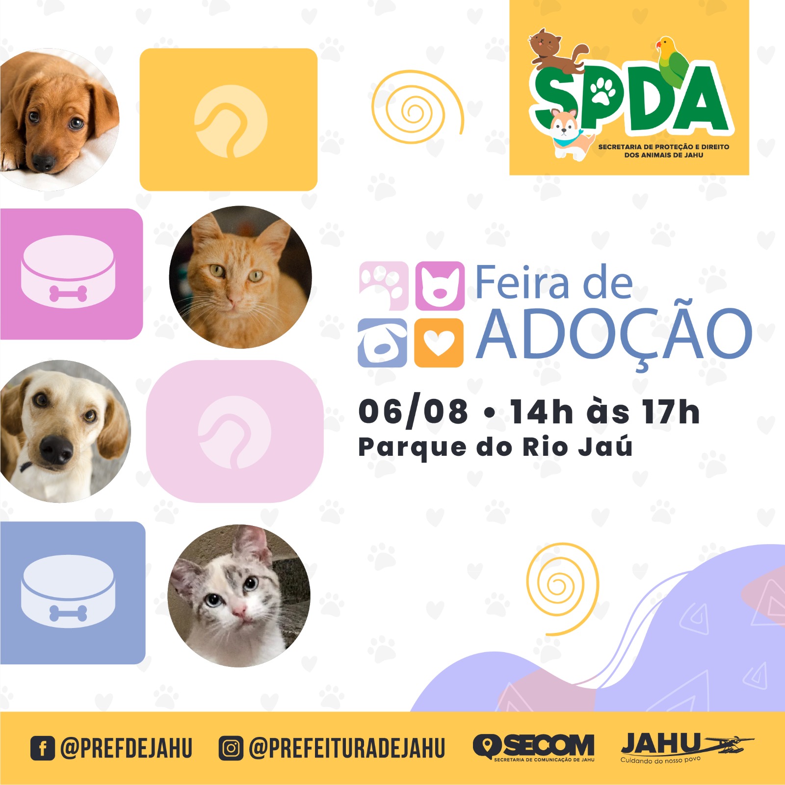 FEIRA DE ADOÇÃO DE ANIMAIS - PARQUE DO RIO JAÚ