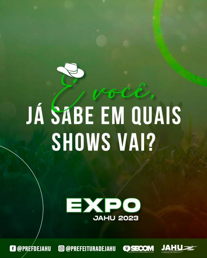 E você, JÁ SABE EM QUAIS SHOWS VAI?