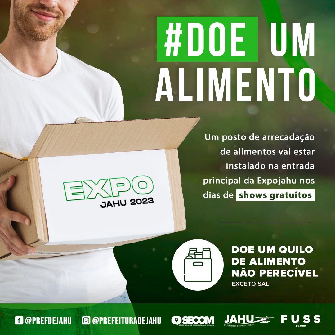 EXPOJAHU - ARRECADAÇÃO DE ALIMENTOS