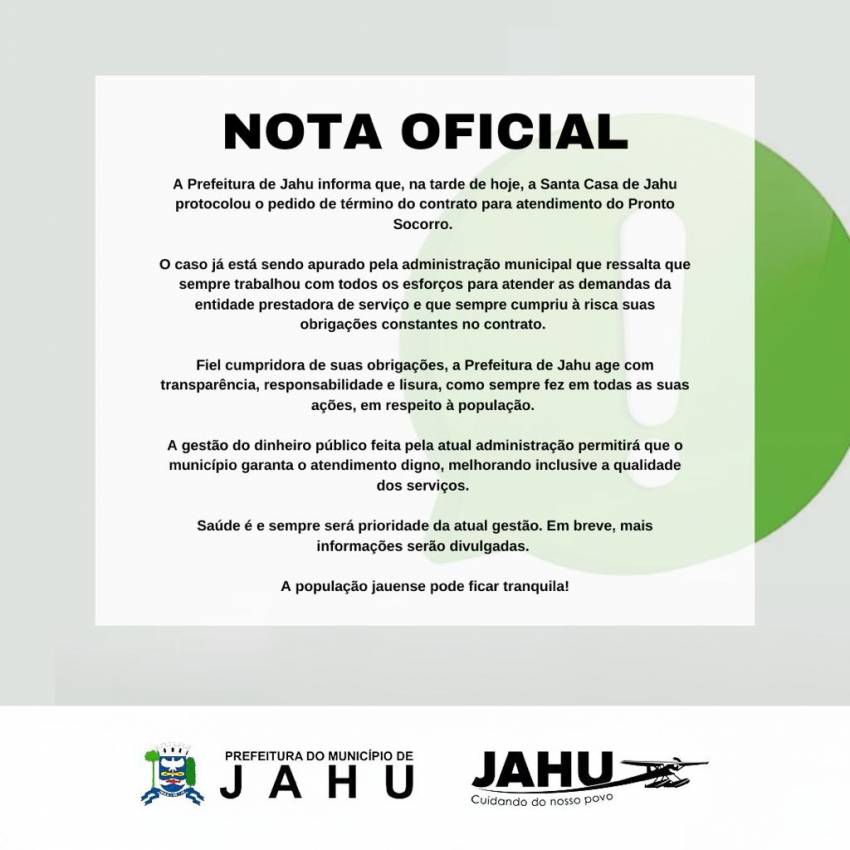 NOTA OFICIAL!