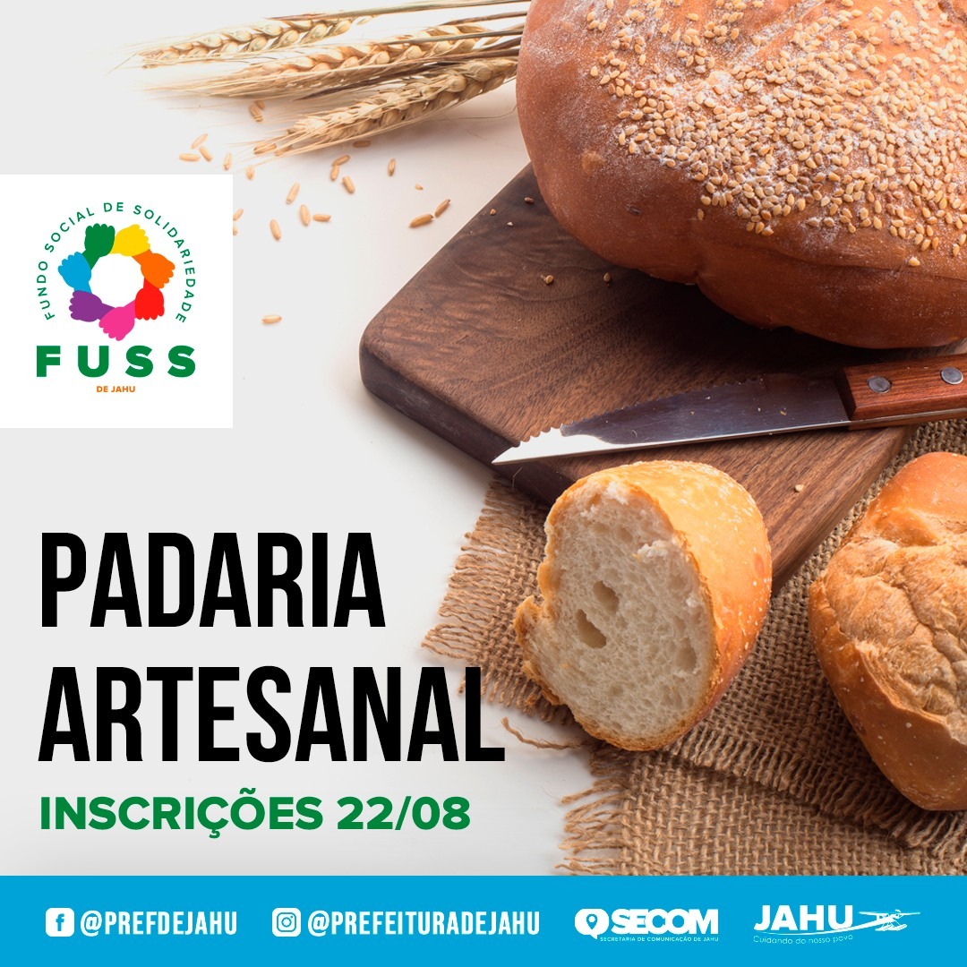 PADARIA ARTESANAL - INSCRIÇÕES DIA 22