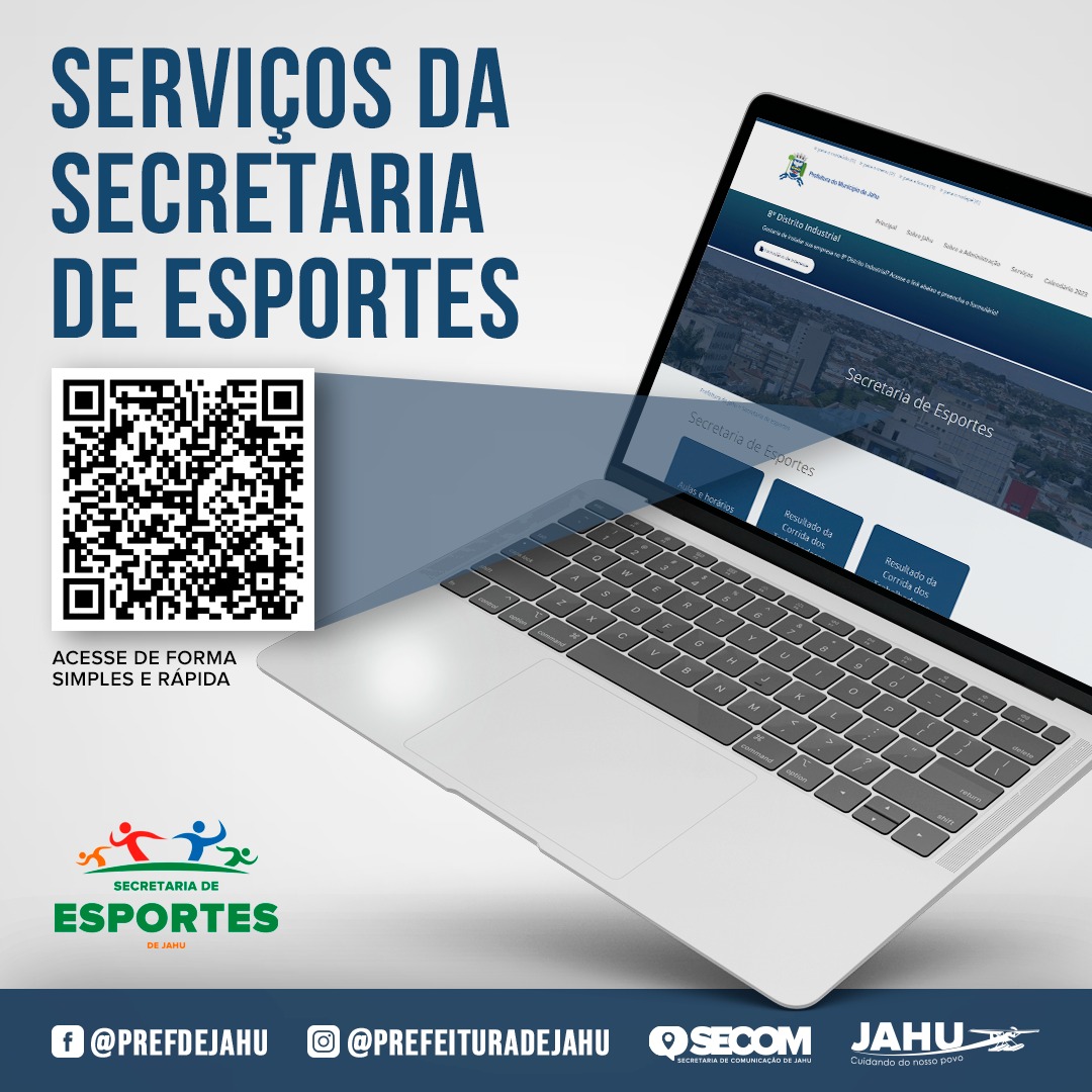 ACESSE OS SERVIÇOS DA SECRETARIA DE ESPORTES DE FORMA SIMPLES E RÁPIDA!