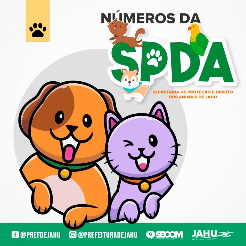 NÚMEROS DA SECRETARIA DE PROTEÇÃO E DIREITO DOS ANIMAIS - DE JANEIRO A AGOSTO/2023