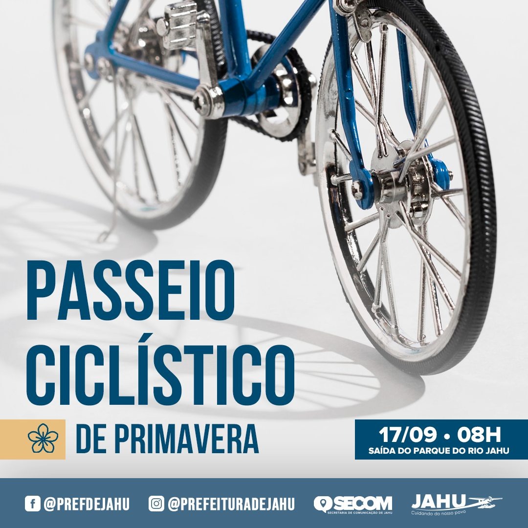 PASSEIO CICLÍSTICO DA PRIMAVERA ACONTECE NESTE DOMINGO