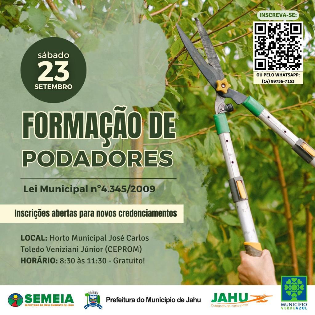 CURSO DE PODADOR DE ÁRVORE - INSCRIÇÕES ABERTAS