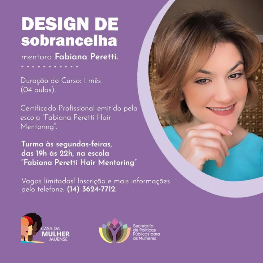 CURSO DESIGN DE SOBRANCELHAS - INSCRIÇÕES ABERTAS