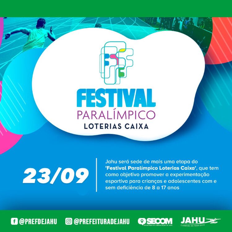 FESTIVAL PARALÍMPICO ACONTECE NESTE SÁBADO (23)