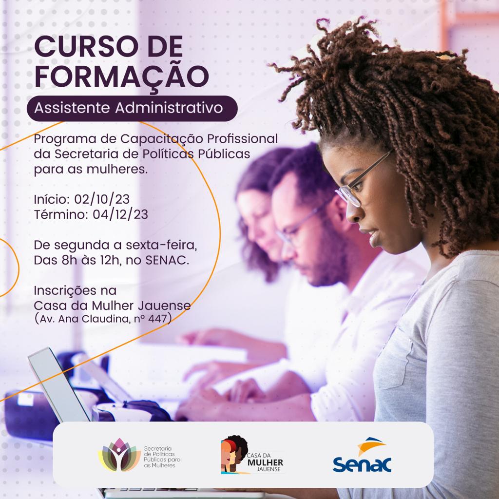 CURSO GRATUITO DE AUXILIAR ADMINISTRATIVO - INSCRIÇÕES ABERTAS