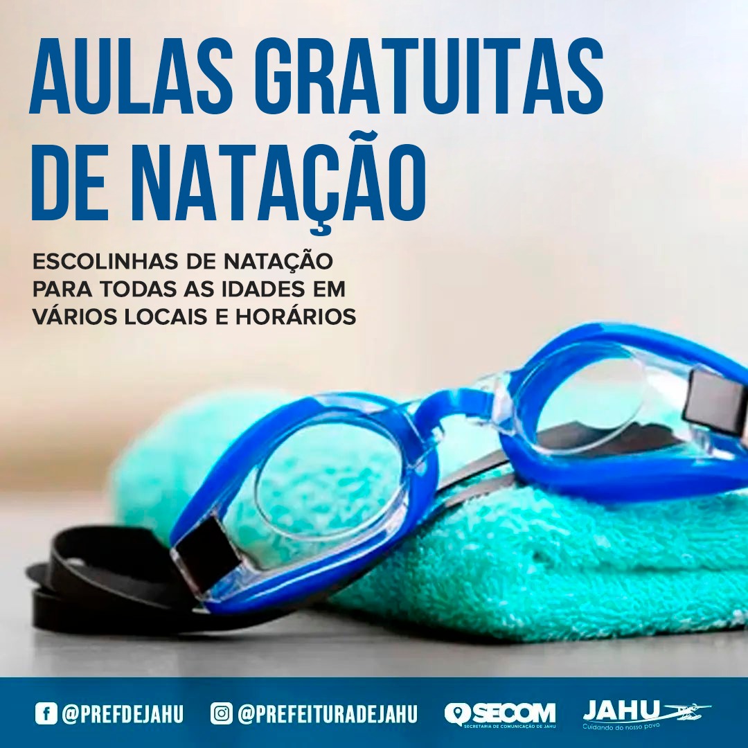 PREFEITURA OFERECE AULAS GRATUITAS DE NATAÇÃO