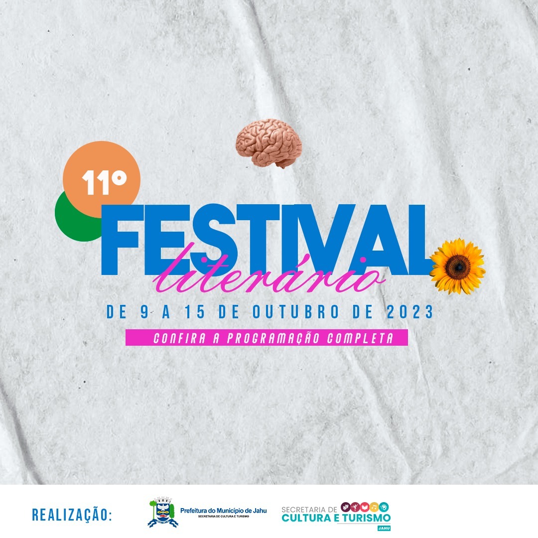 FESTIVAL LITERÁRIO - DE 9 A 15 DE OUTUBRO