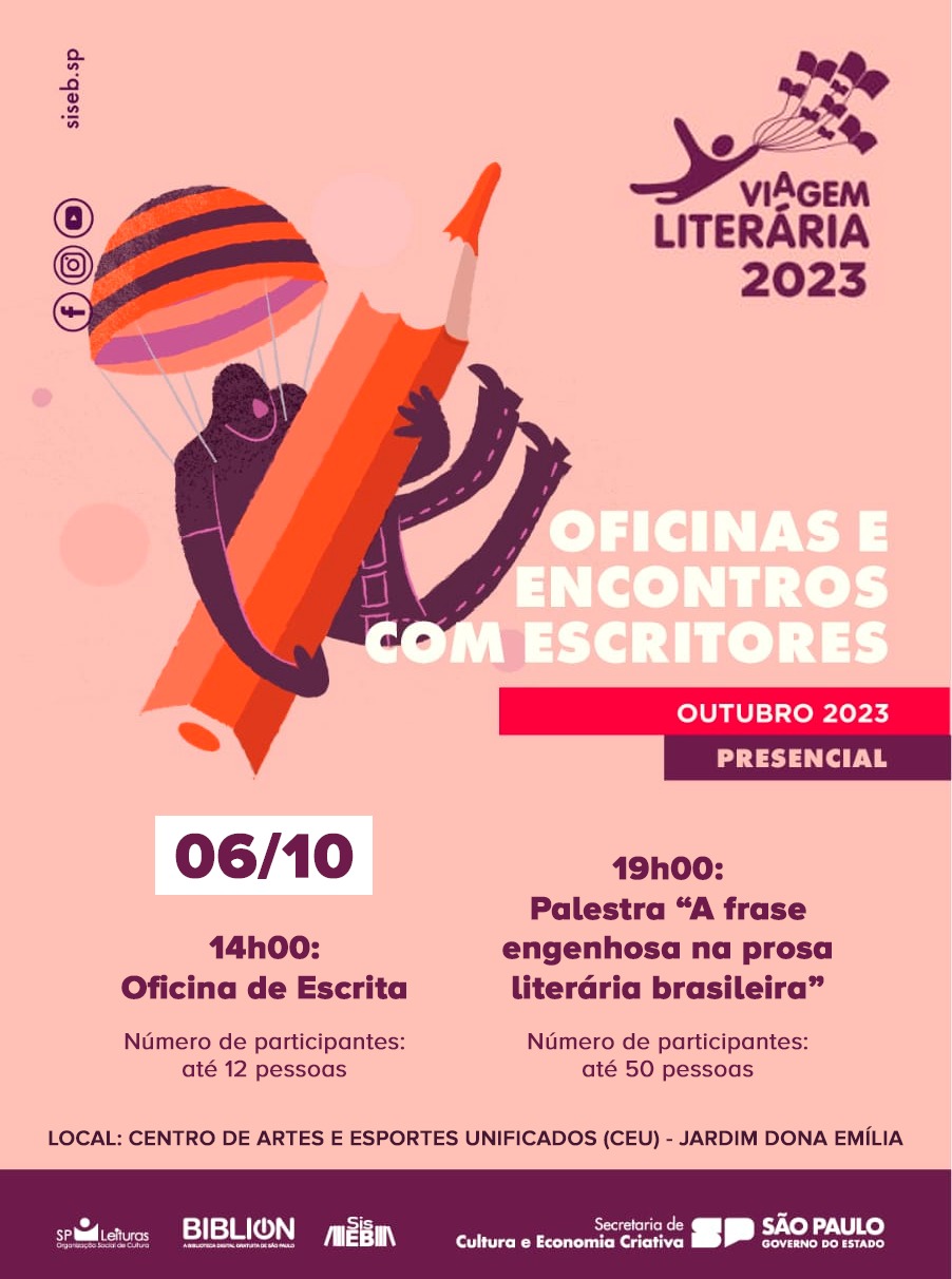 LITERATURA EM FOCO - OFICINA E PALESTRA NO CEU