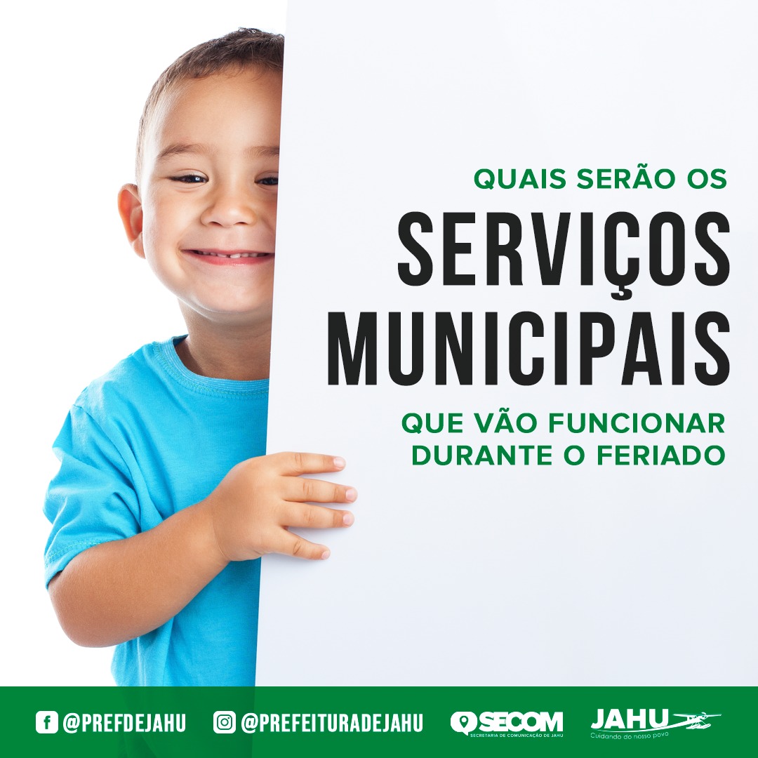 CONFIRA O FUNCIONAMENTO DAS REPARTIÇÕES PÚBLICAS NO FERIADO