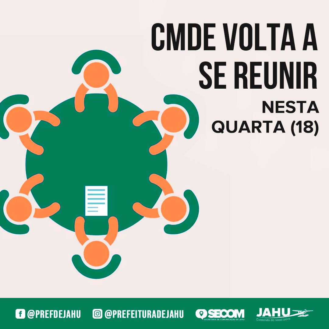 CMDE VOLTA A SE REUNIR NESTA QUARTA-FEIRA (18)