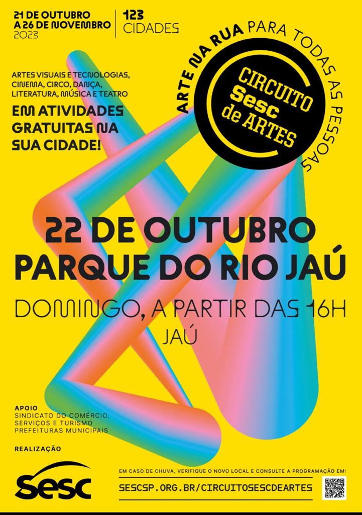 DOMINGO TEM ATRAÇÕES ARTÍSTICAS NO PARQUE DO RIO JAÚ