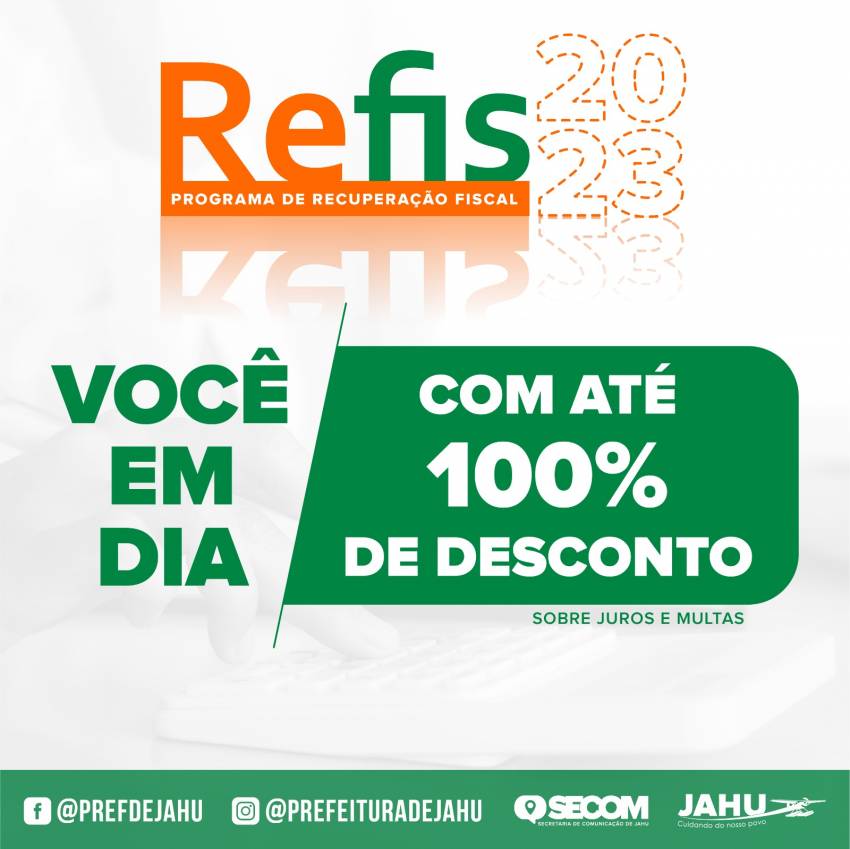ÚLTIMOS DIAS PARA ADERIR AO REFIS!