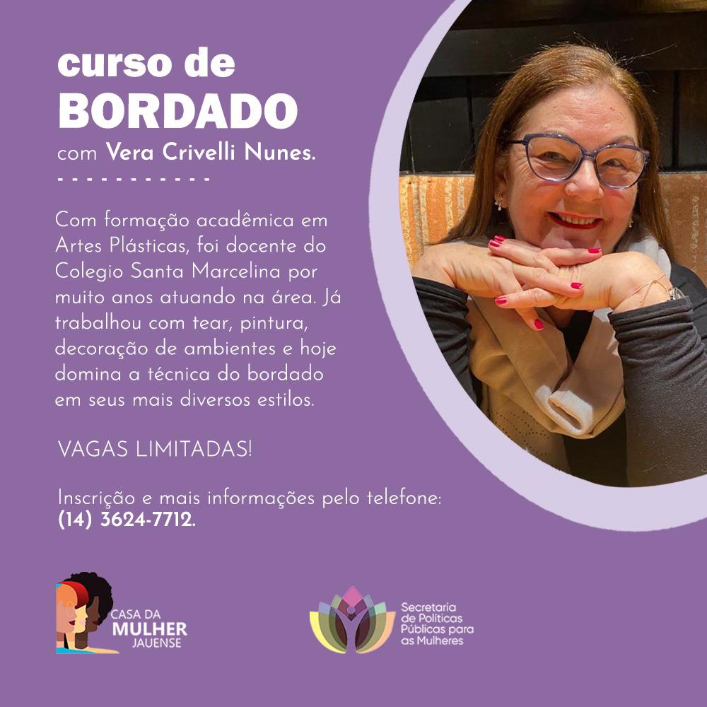 CURSO INTENSIVO DE BORDADO - INSCRIÇÕES ABERTAS