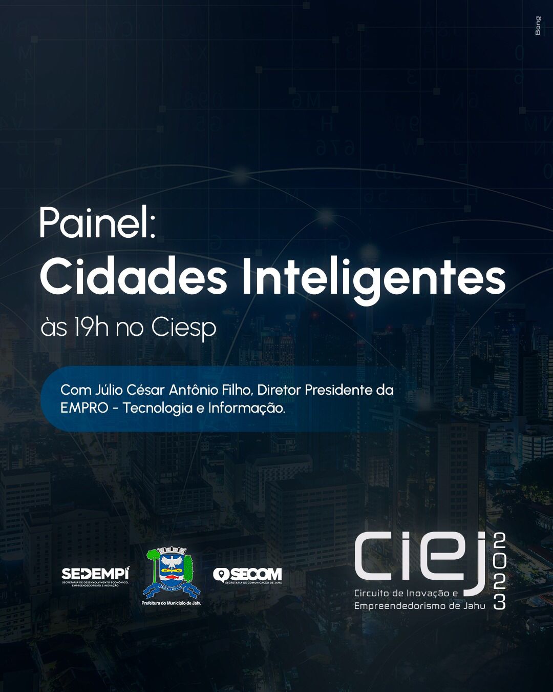 Acontece hoje as 19h no CIESP o Painel Cidades Inteligentes