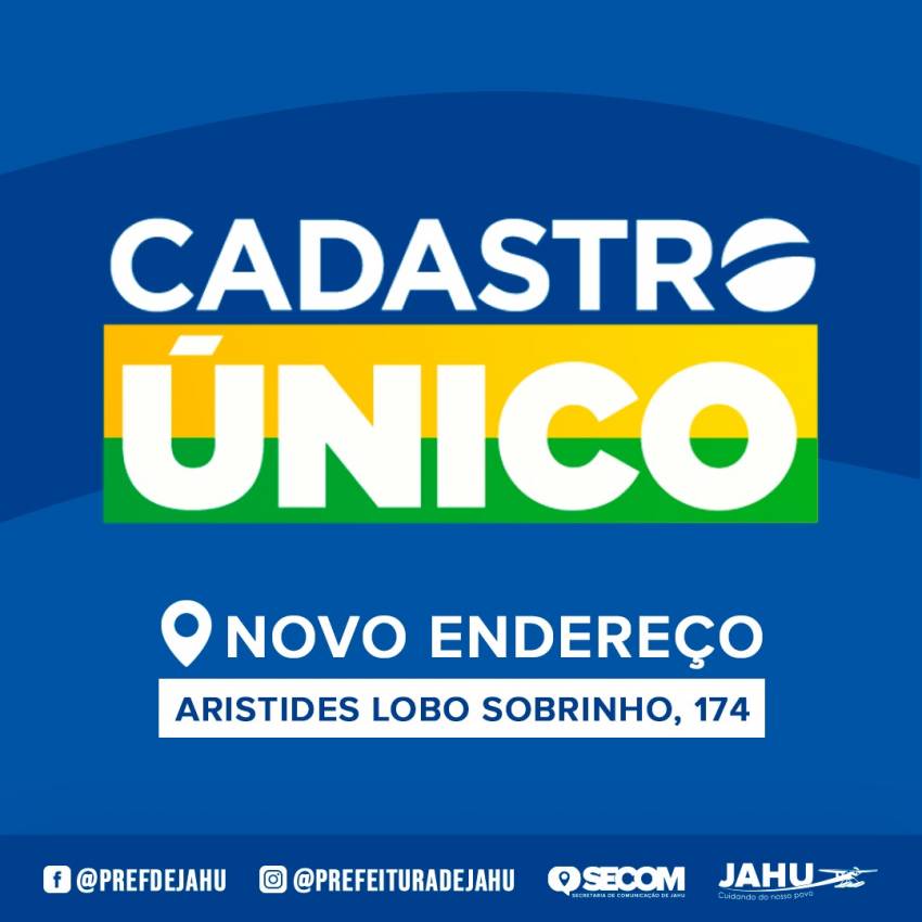 CADASTRO ÚNICO - MUDANÇA DE ENDEREÇO