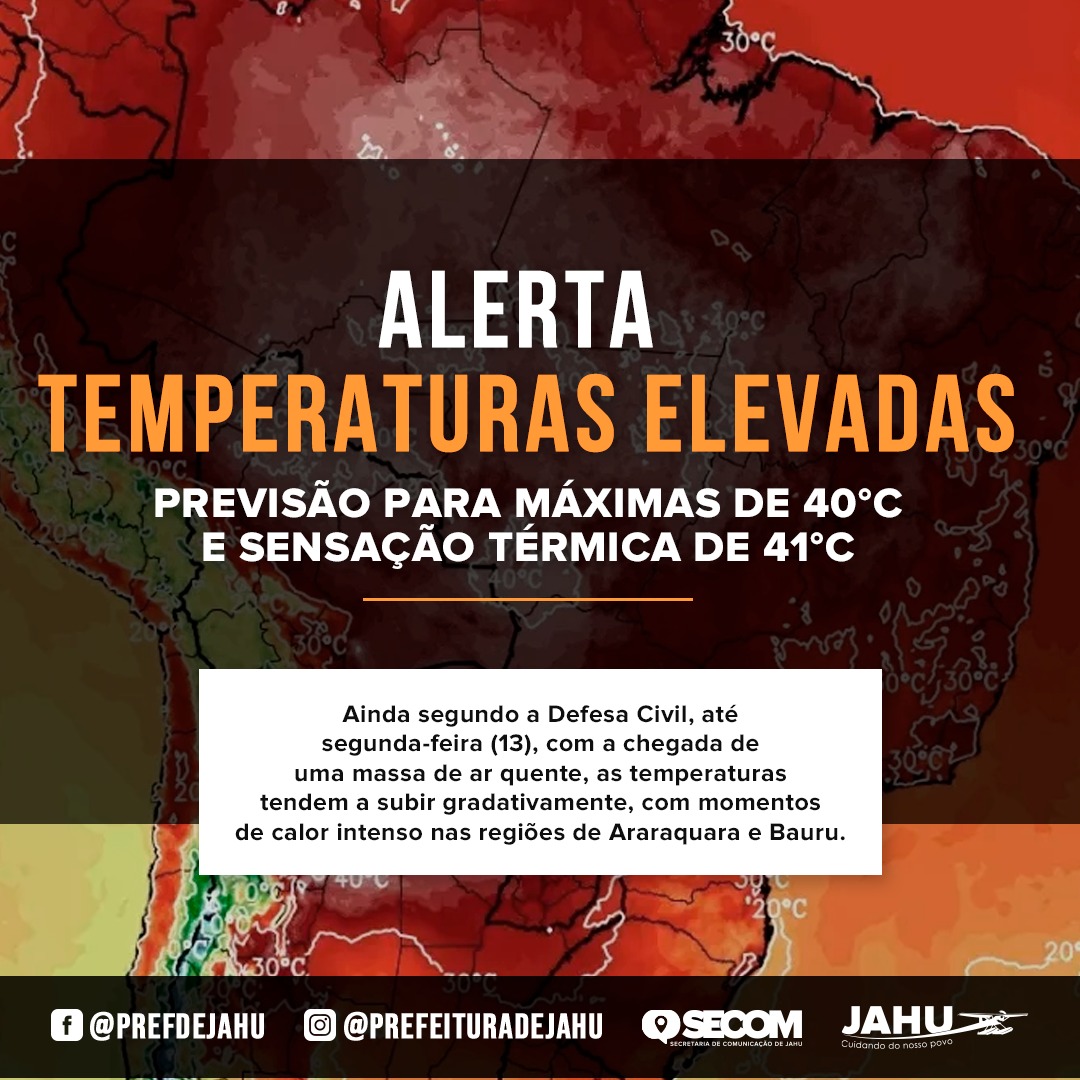 BOLETIM METEOROLÓGICO - TEMPERATURAS ELEVADAS