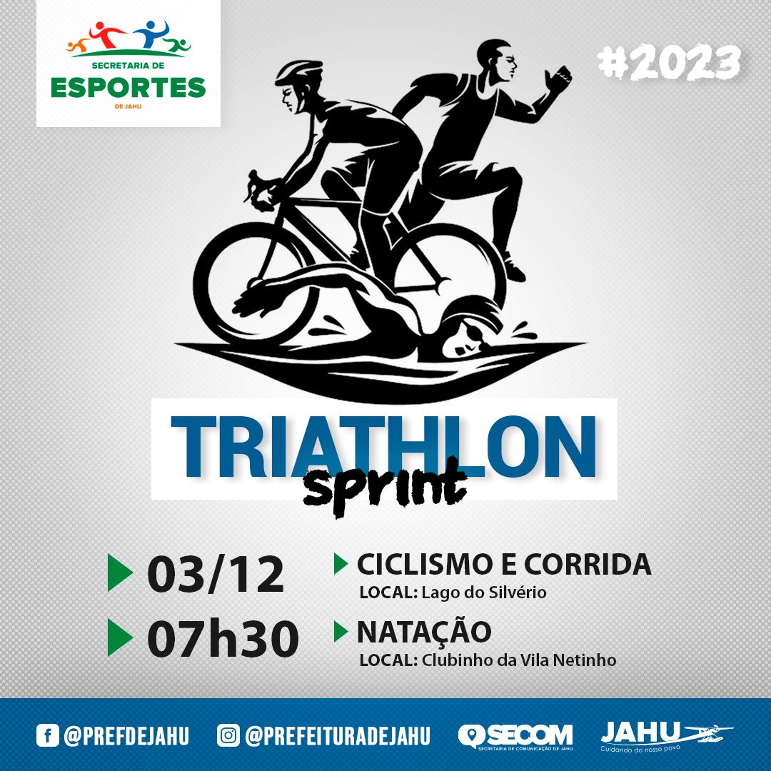 INSCRIÇÕES PARA O TRIATHLON SPRINT COMEÇAM NESTA QUINTA-FEIRA (16)