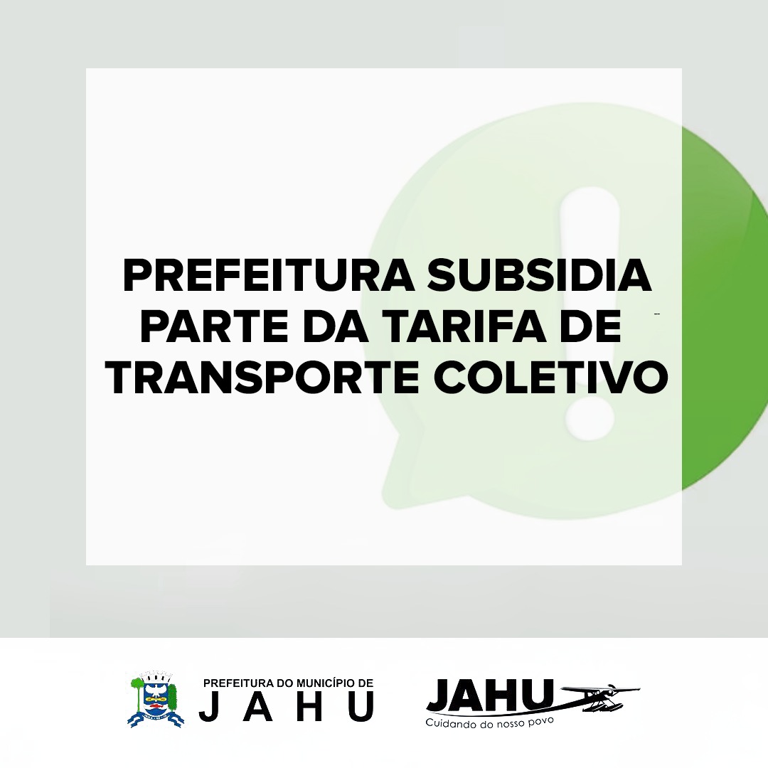 PELO SEGUNDO ANO SEGUIDO, PREFEITURA SUBSIDIA PARTE DA TARIFA DE TRANSPORTE COLETIVO