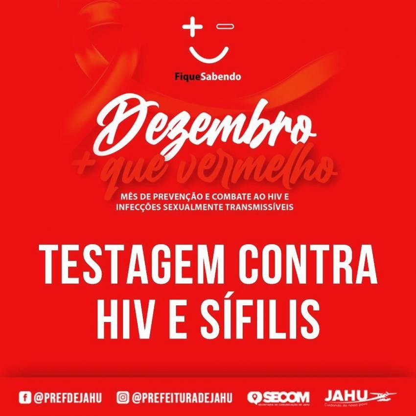CAMPANHA CONTRA HIV E SÍFILIS DISPONIBILIZA TESTES RÁPIDOS