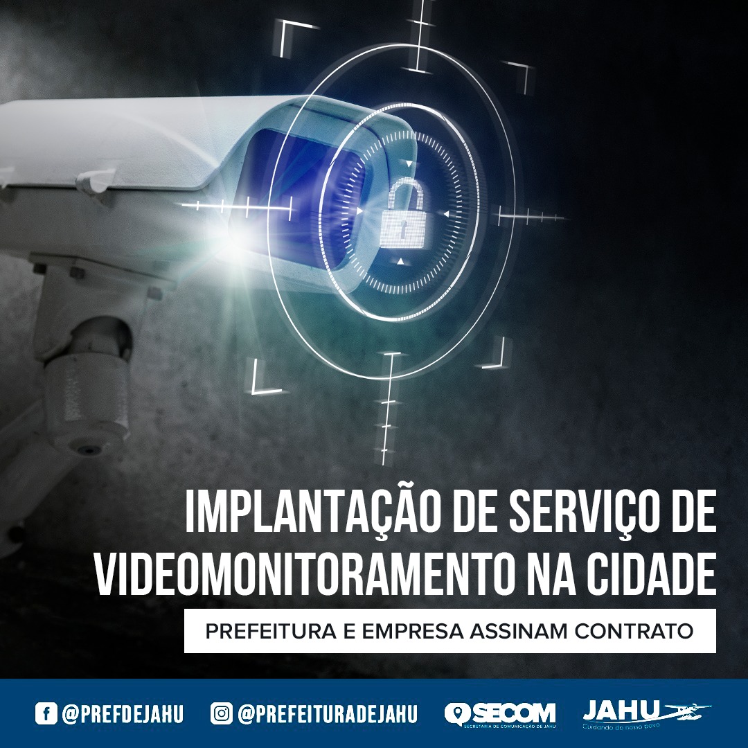 PREFEITURA E EMPRESA ASSINAM CONTRATO PARA IMPLANTAÇÃO DE SERVIÇO DE VIDEOMONITORAMENTO NA CIDADE