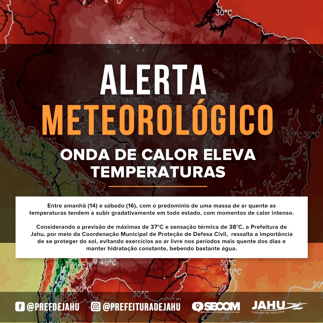 BOLETIM METEOROLÓGICO – ONDA DE CALOR ELEVA TEMPERATURAS