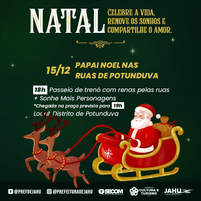 PAPAI NOEL NAS RUAS DE POTUNDUVA