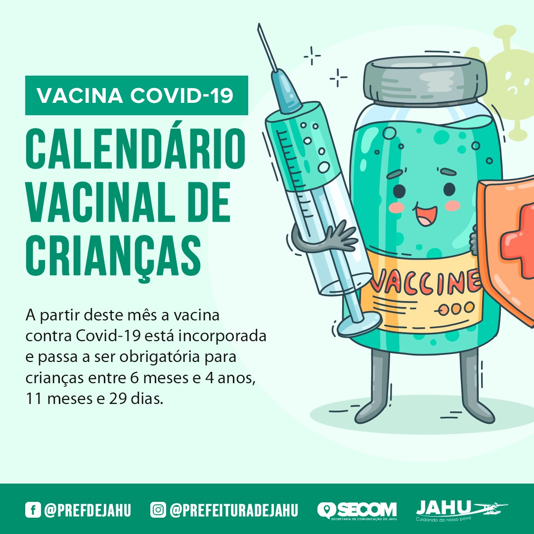 VACINA CONTRA COVID ENTRA PARA O CALENDÁRIO VACINAL DE CRIANÇAS