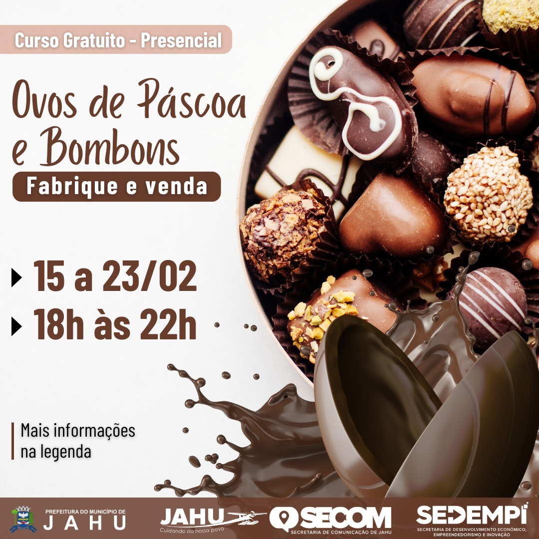 APRENDA A FABRICAR OVOS DE PÁSCOA E BOMBONS GRATUITAMENTE