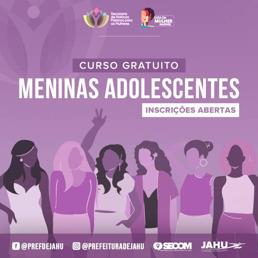 PREFEITURA OFERECE CURSO GRATUITO PARA MENINAS ADOLESCENTES DURANTE AS FÉRIAS ESCOLARES