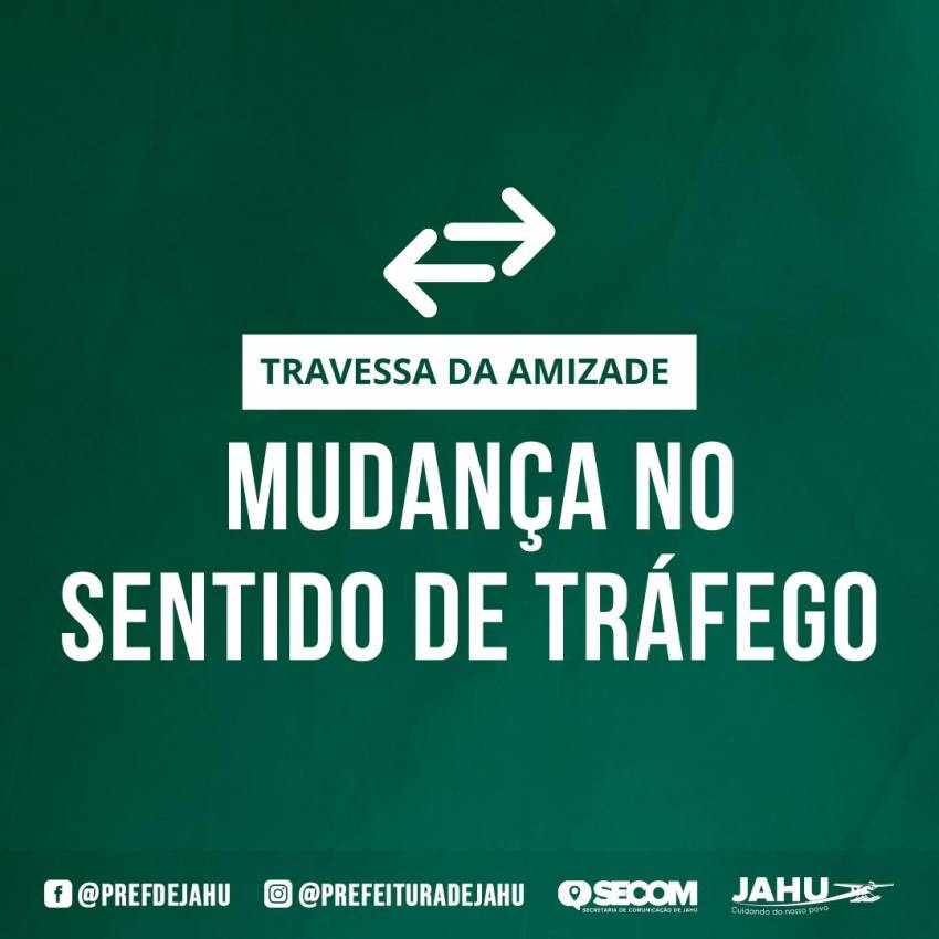 TRAVESSA DA AMIZADE TERÁ MUDANÇA NO SENTIDO DE TRÁFEGO