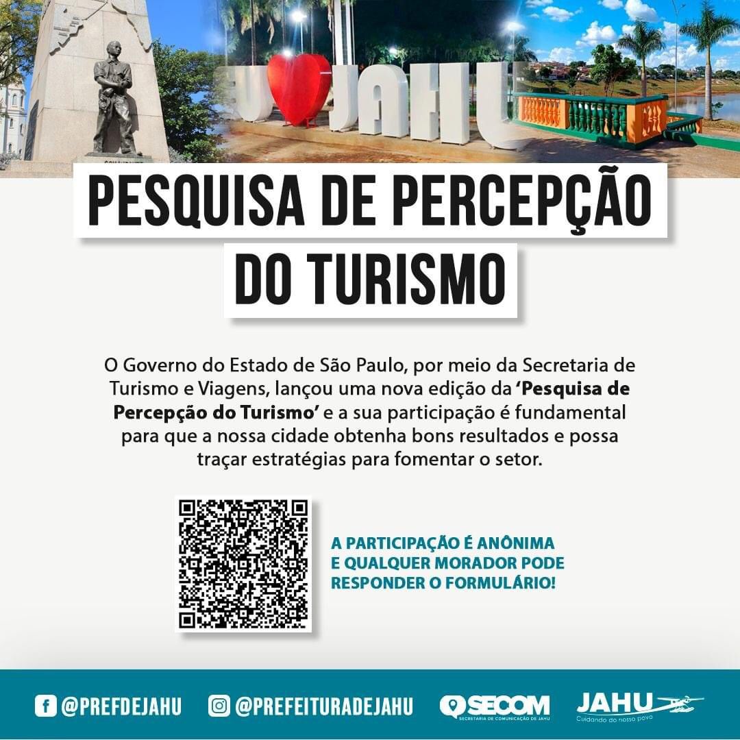 ÚLTIMA CHANCE PARA PARTICIPAR DA PESQUISA DE PERCEPÇÃO DO TURISMO